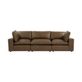 120 inch brown leather modular sofa