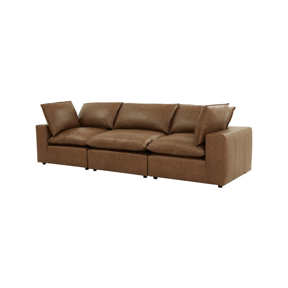 120 inch brown leather modular sofa