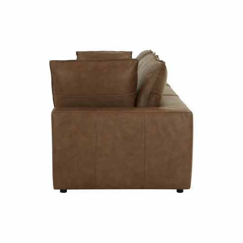 120 inch brown leather modular sofa
