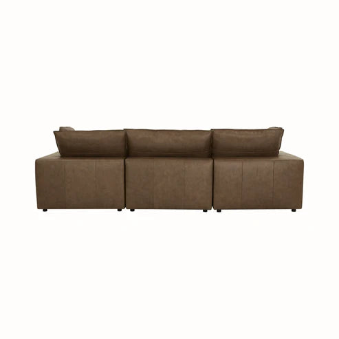 120 inch brown leather modular sofa