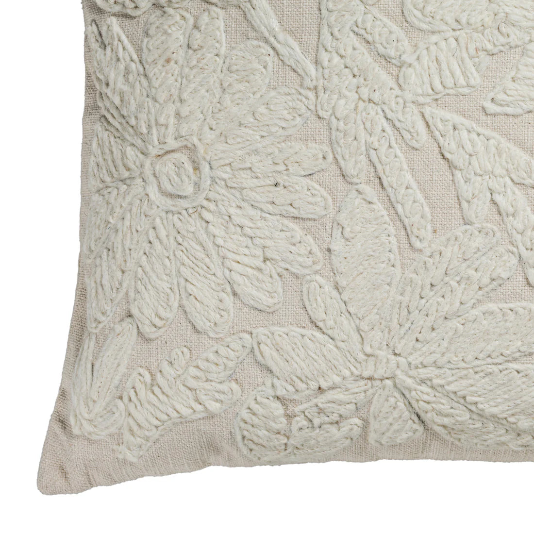 24 inch european style square embroidered throw pillow