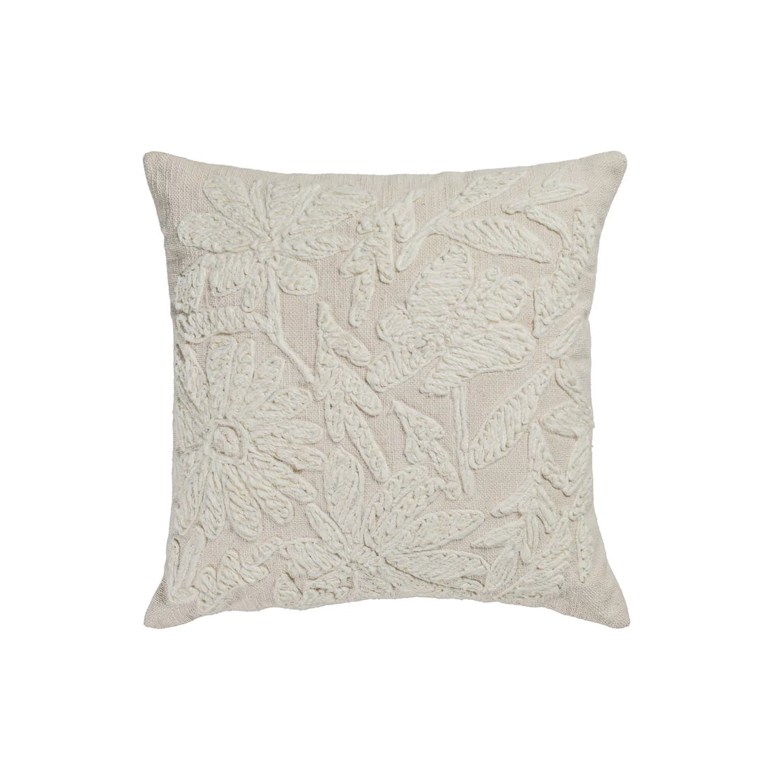 24 inch european style square embroidered throw pillow