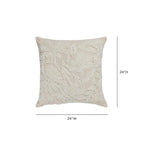 24 inch european style square embroidered throw pillow