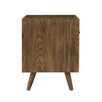 24 inch walnut single drawer bedside table