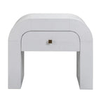 26 inch arched bedside table with drawers
