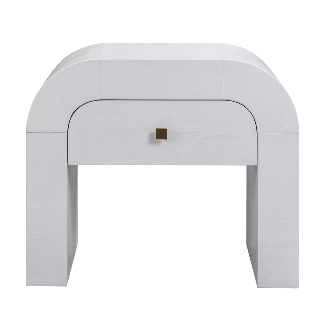 26 inch arched bedside table with drawers