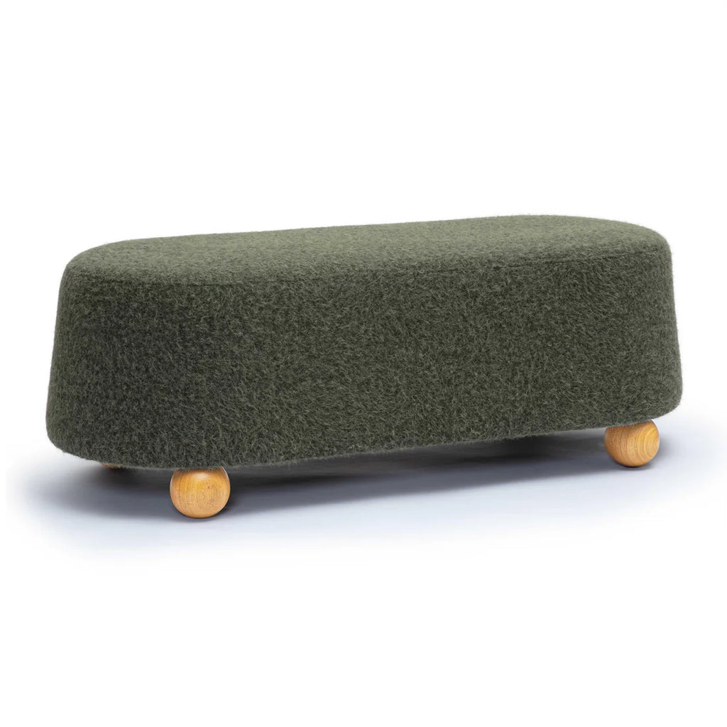 48 inch imitation mohair large footstool