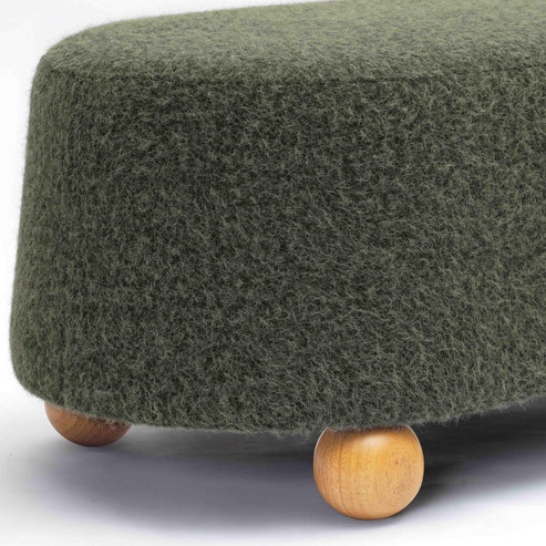 48 inch imitation mohair large footstool