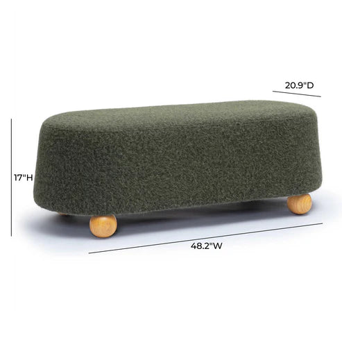 48 inch imitation mohair large footstool