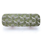 48 inch olive green leopard print jacquard bench