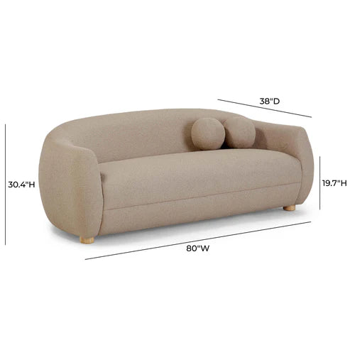 80 inch commercial-grade loop pile sofa