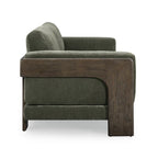 91 inch chenille solid wood sofa