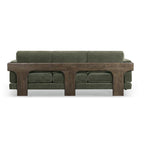 91 inch chenille solid wood sofa