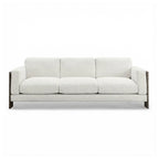91 inch chenille solid wood sofa