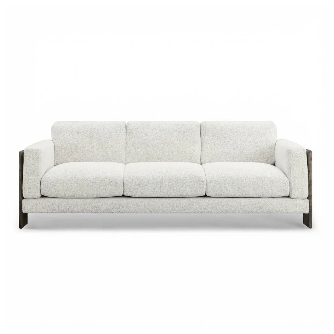 91 inch chenille solid wood sofa