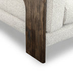 91 inch chenille solid wood sofa