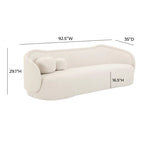 92.5 inch textured velvet sofa