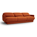 Azalea red 90.5 inch high performance velvet sofa