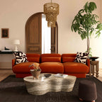 Azalea red 90.5 inch high performance velvet sofa