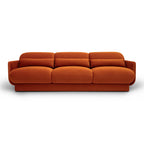 Azalea red 90.5 inch high performance velvet sofa