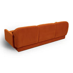 Azalea red 90.5 inch high performance velvet sofa