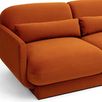 Azalea red 90.5 inch high performance velvet sofa