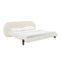 Cream colored faux wool bed
