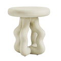 Cream textured side table