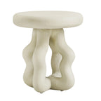 Cream textured side table