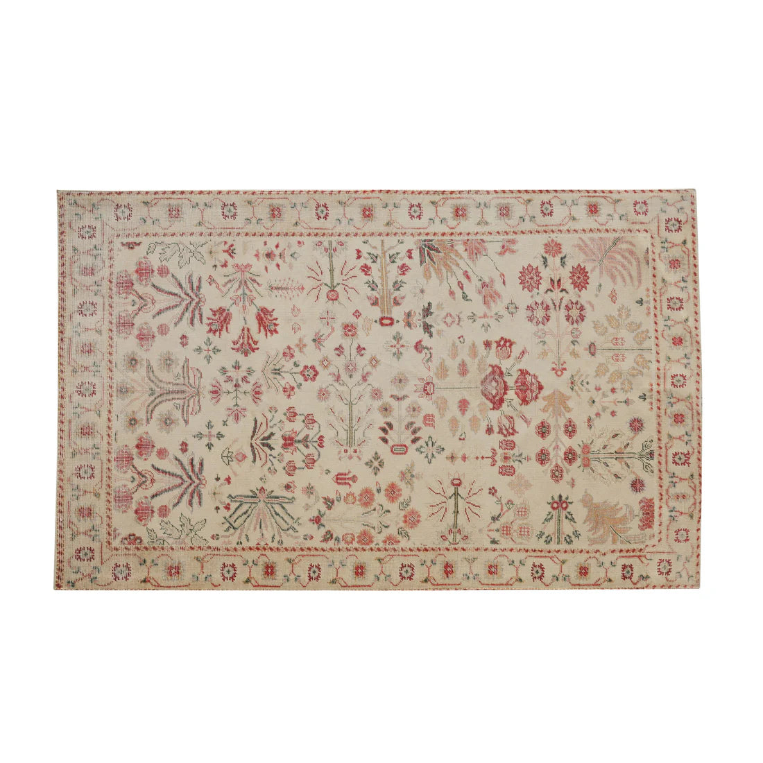 Hand woven wool rug 5'X8'
