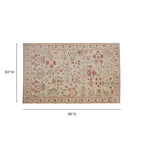 Hand woven wool rug 5'X8'