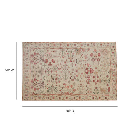 Hand woven wool rug 5'X8'