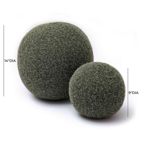 Long haired mohair pom pom cushion (9-14 inches)