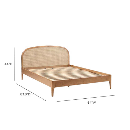 Natural rattan bed