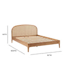 Natural rattan bed