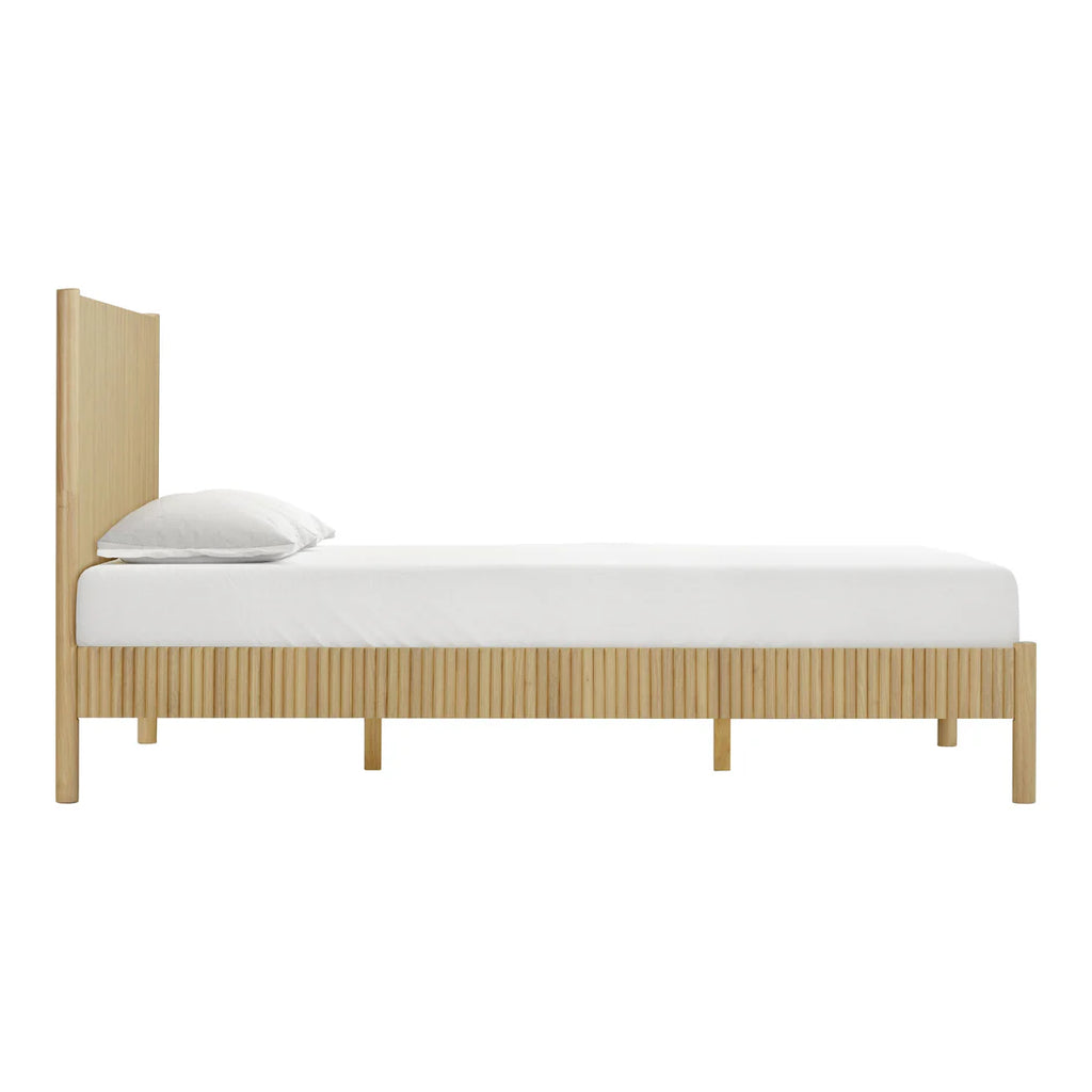 Natural wood bed