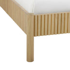 Natural wood bed