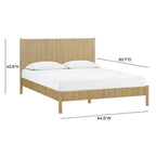 Natural wood bed