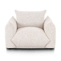 Sand colored coarse fabric armchair