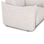 Sand colored coarse fabric armchair