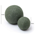 Textured woven spherical throw pillow (9-14 inches)