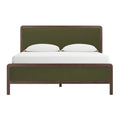 Velvet and ash wood bed
