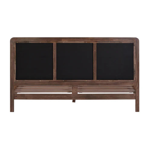 Velvet and ash wood bed