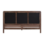 Velvet and ash wood bed