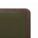 Velvet and ash wood bed