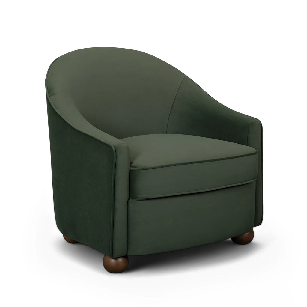 Velvet lounge chair