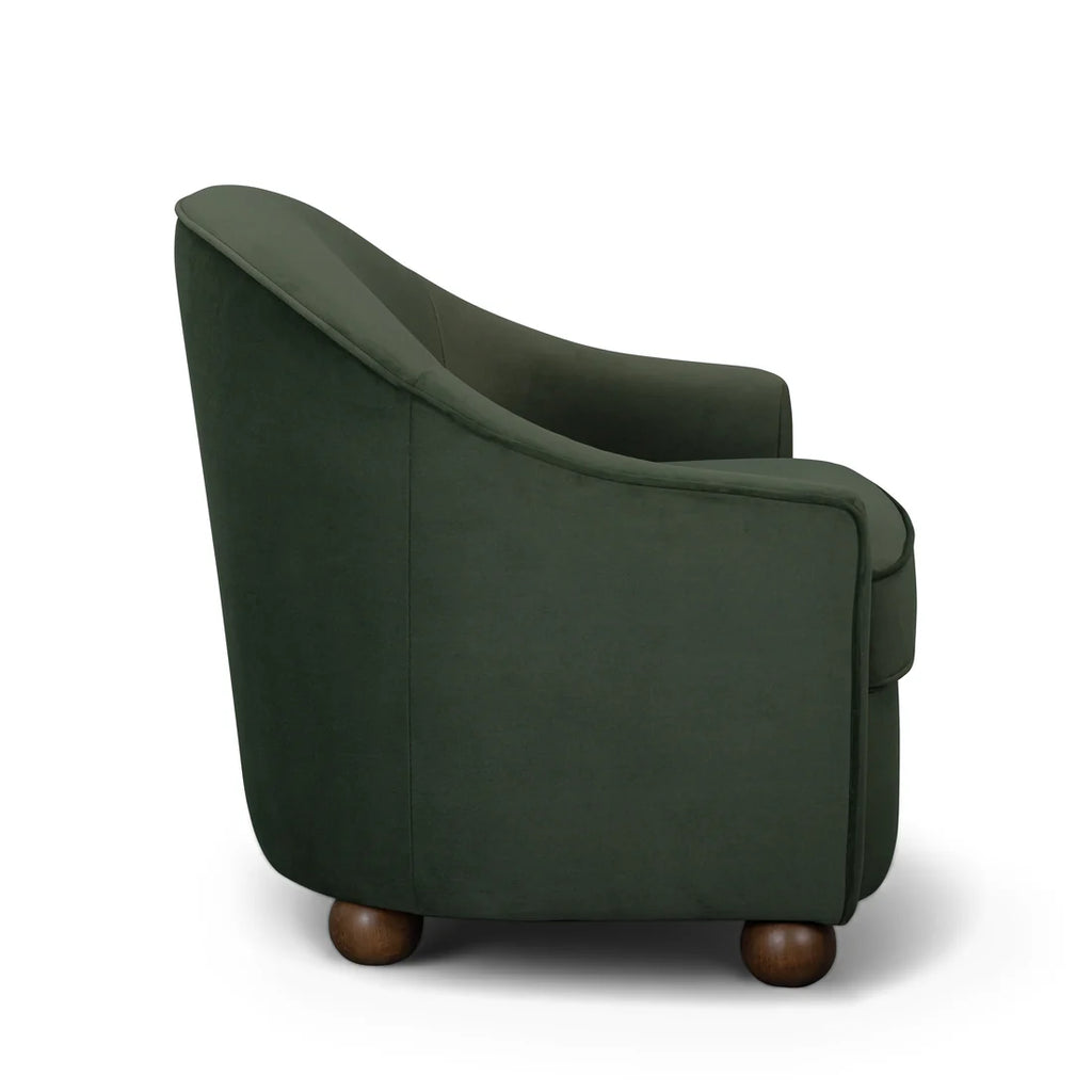 Velvet lounge chair