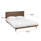 Walnut platform bed