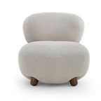 Warm gray plush lounge chair