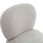 Warm gray plush lounge chair